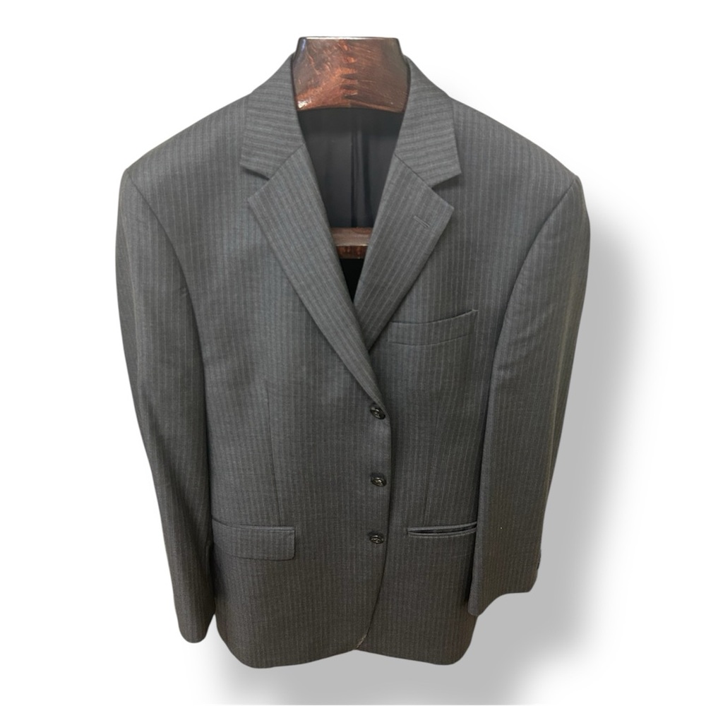 Joseph Abboud Men’s Blazer 42R – 100% Wool – Gray Pinstripe